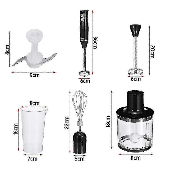 Stavmixer Ergomixx Msm67160 Ultrakraftfull Mixer För Intensiv Användning 750 W Effekt Minihackare Och Visp Ingår Färg: Svart