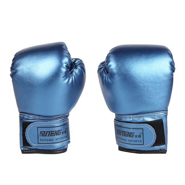2 stk. Boksehandsker til Børn PU Læder Kamphandsker Sandsæk Kickboxing Thai Handsker Professionelle til Børn Børnetræning 01 Blue