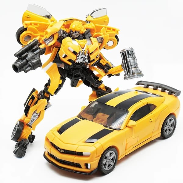Bumblebee Transformation Robot Bil Legetøj - Legering og plastik actionfigur til børnefødselsdagsgave Bumble13cm