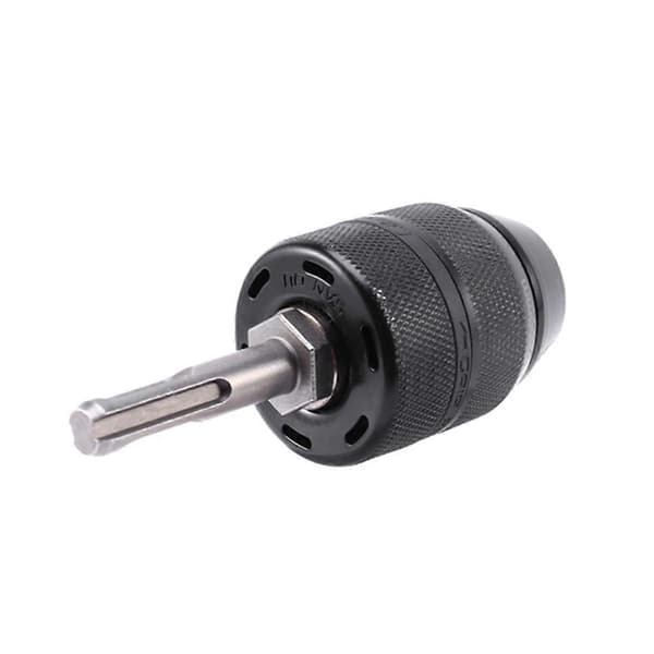 SDS Drill Chuck Skrutrekker Socket Hurtigskift Adapter Konverter Socket Perforator Krombelagt E Black