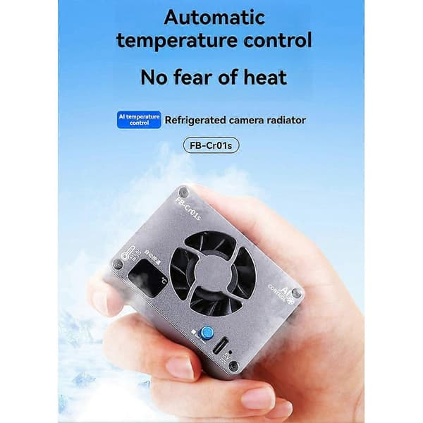 -Cr01s Kamera Kølesystem Køleplade Køleventilator til ZV-E1 A7M4 A6700 R8 R7 R6 XT4 Grey