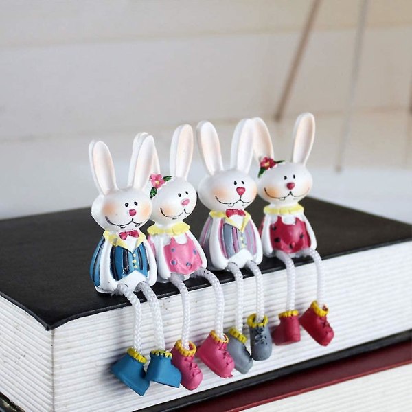 4 st påskhare statyetter kanin statyer djur prydnader bord mittstycken