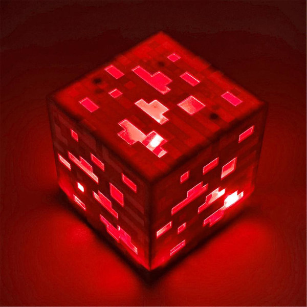 Heminredning Minecraft Game Perifer Miners Uppladdningsbar Lampa Nattljus Present Red