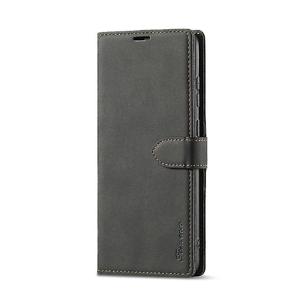 Til Samsung Galaxy S20+ Forwenw F1 Serie Mat Stærk Magnetisme Horisontal Flip Læder Etui Med Holder & Kort Slots & Pung & Fotoramme Black