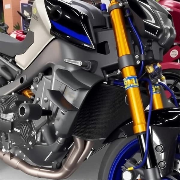 Motorcykel Sidevinge Sidespoiler Frontspoiler Nedre Spoiler Flanke til MT-09 MT09 SP 2021-2023 Tilbehør Black