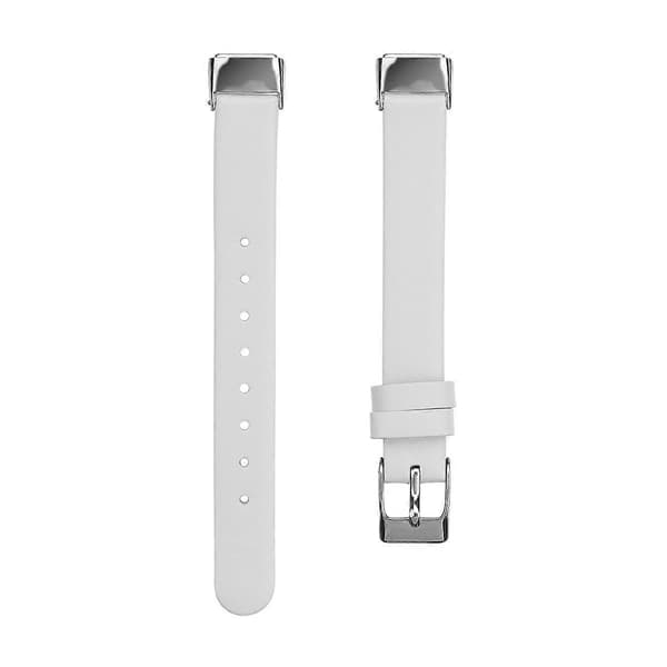 Läderarmband för Fitbit Luxe, Storlek: S (Svart) White