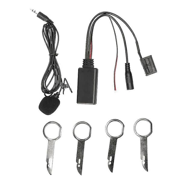 Aux-kabel Bluetooth-adapter til 6000CD USB 5.0 musikafspiller lydadapter mikrofon håndfri Black