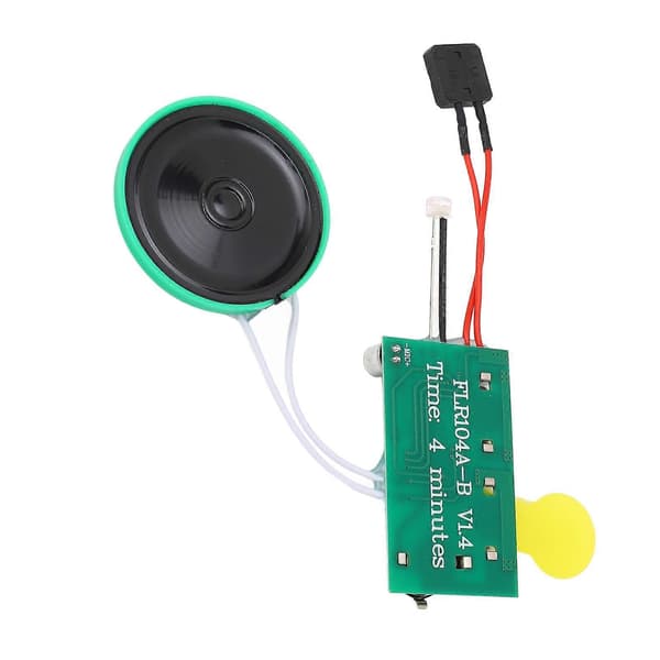 4 minutter DIY opptakbart gratulasjonskortmodul lyssensor stemmelydopptakbrikke (enkelt avspilling)