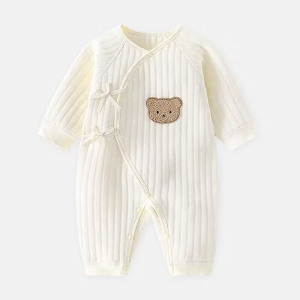 Bodysuit för pojkar och flickor nya vinter bomull babykläder 0-6m Khaki newborn