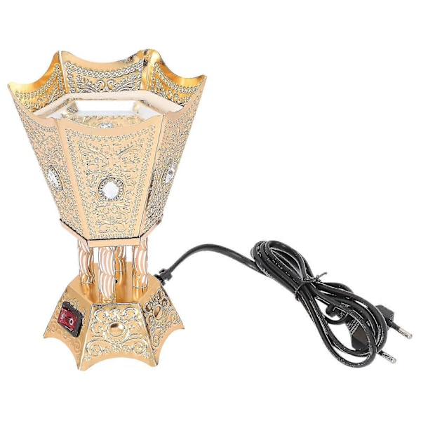 Elektrisk Røgelsebrænder Retro Ornament Røgelsebrænder Metal Håndværk (EU Stik)