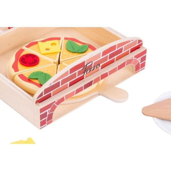 Gourmet Pizza Sæt - DORJEE - 20 Dele - Træ - Tilbehør Inkluderet