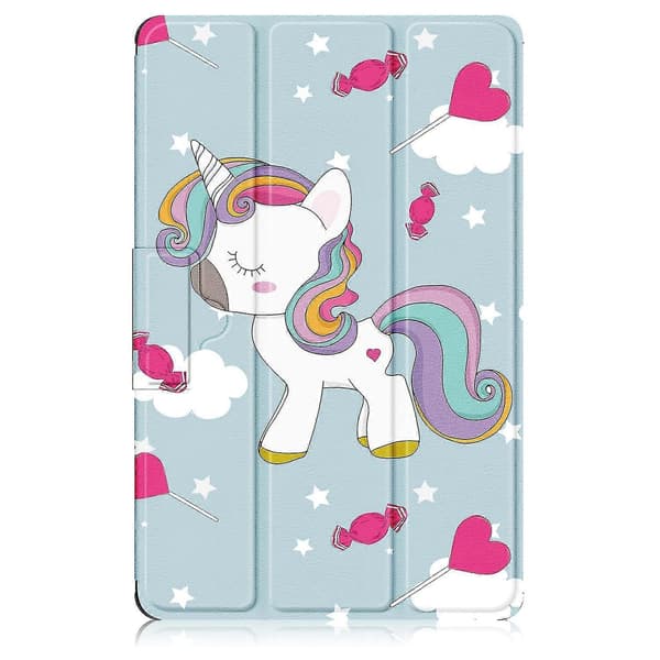 Smart Läderfodral för Lenovo Tab M10 10.1 3:e generationen Rainbow Unicorn