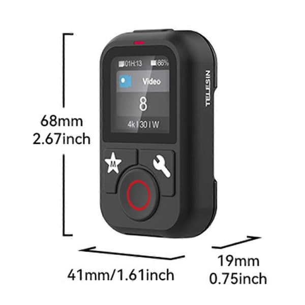 TELESIN T13 Bluetooth-fjernkontroll for GoPro Hero 13, med håndleddsstropp