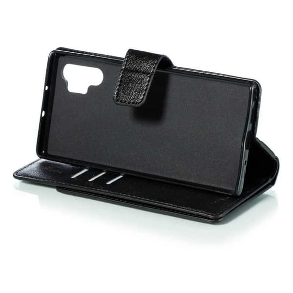 Samsung Note 10 Plus Practical Wallet Case with 12-Slot Array V4 Svart black