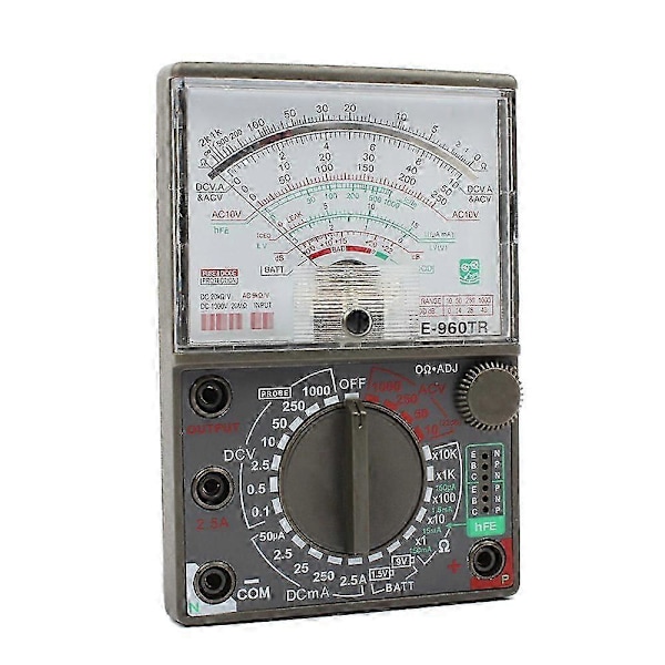 Analog multimeter DE-960TR AC DC Volt Ohm strömtestning Elektrisk Multitester black
