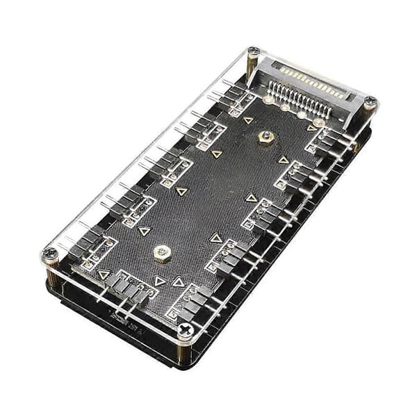 10 porte RGB blæser HUB PC computer desktop 5V 3PIN ARGB forlænger splitter bærbar strømadapter