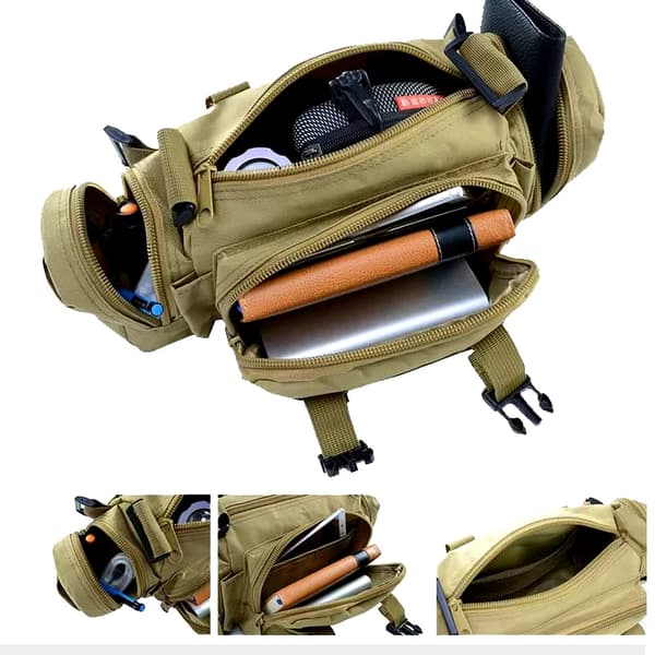 Taktisk taljetaske Molle Pouch Deployment Bag (Sort)