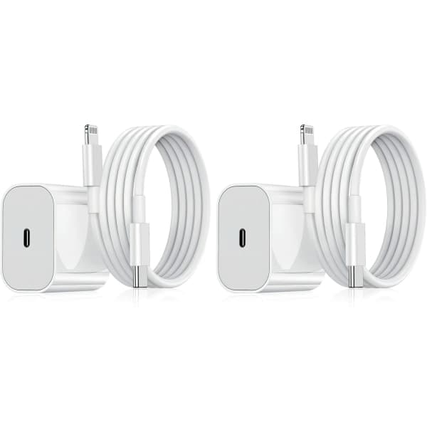 2-pack - Laddare för iPhone - Snabbladdare - Adapter + Kabel 20W Vit one size iPhone 2-Pack 2-Pack iPhone