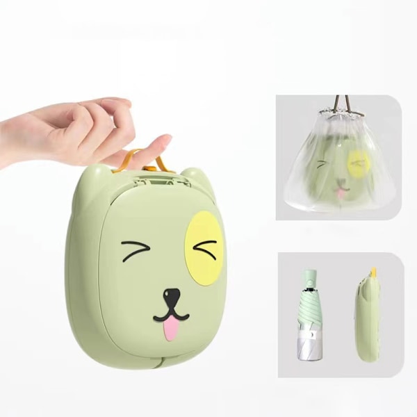 Potta för Barn Hopfällbar Portabel Anti-lukt för Resor Säker Plastleksak för Bebisar 0-36 Månader Djurdesign Green Puppy