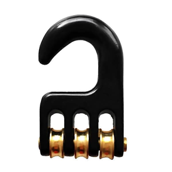 Aluminiumslegering Windsurf Rigging Trissekrog med 3 Hjul Surf Hardware Black as described