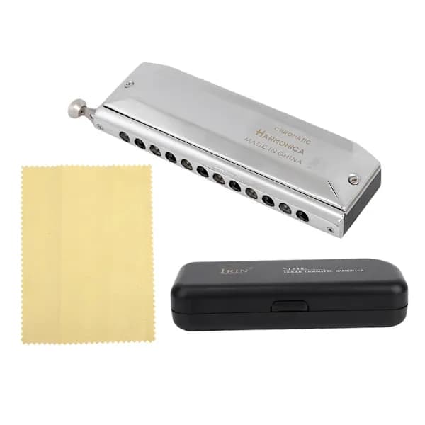 Chromatic Harmonica Professional Harmonica for Beginners and Professional Players (12 Holes)