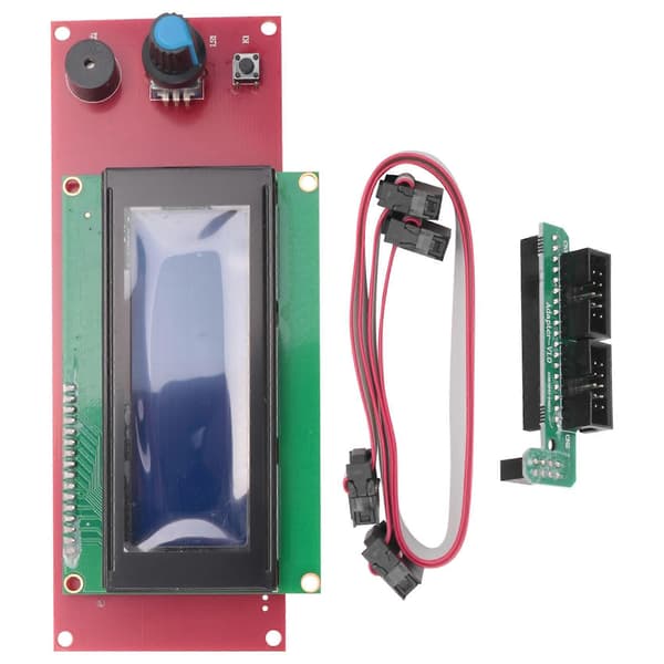 Smart Display Controller Ramps 1.4 2004 LCD-controller med adapter egnet til 3D-printer RepRap-adapter Red