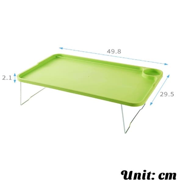 Sæt med 3 foldbare sengeborde i træ 50×29,5 cm til computer, morgenmad, skrivning.