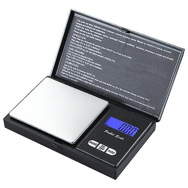 Sammenklappelig Digital Lommevægt - 500 G Sort