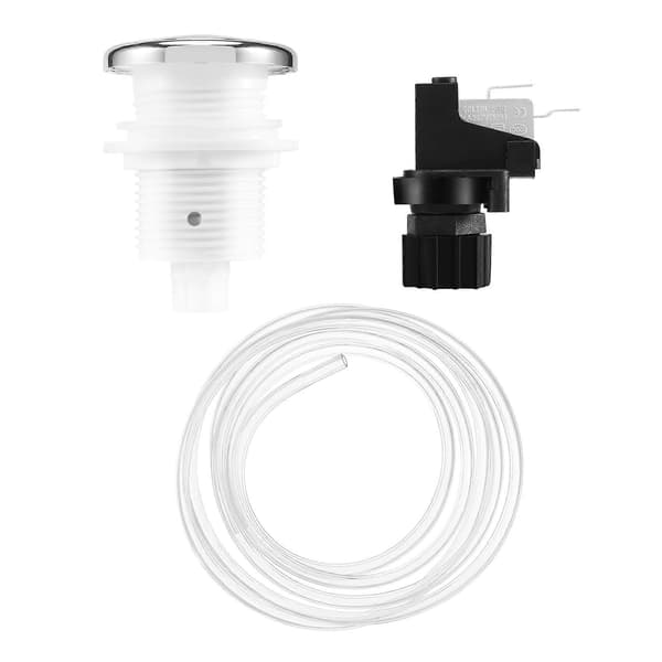 16A On Off Tryckknappsbrytare Jetted Whirlpool Jet för Badkar Spa Avfall Transparent  White Black