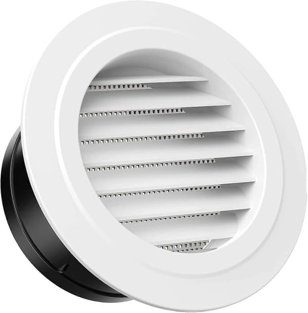 150 mm ventilationsventil med skyddsgaller - ABS (150 mm)