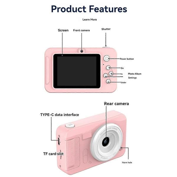 4K digitalkamera High-Definition P ography CCD Travel Selfie Entry-Level Small Students Campus S Silver