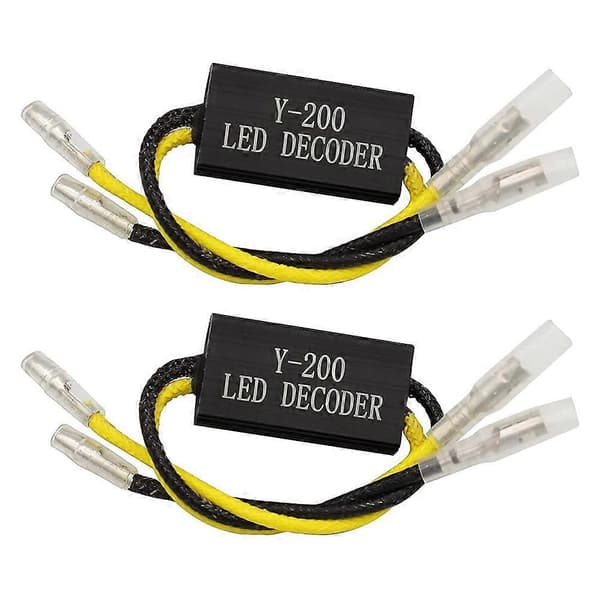 12V Motorcykel LED Belastningsmodstand LED Dekoder LED Indikator Blinklys Fejleliminator til Black