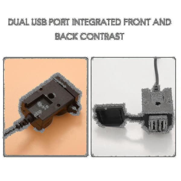 12v Waterproof Motorcycle Dual-USB Charger Socket Adapter Outlet