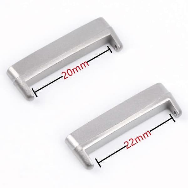 1 par metal urrem adapter urrem forbindelsessæt til Fitbit Versa 4 Sense 2 Silver Silver