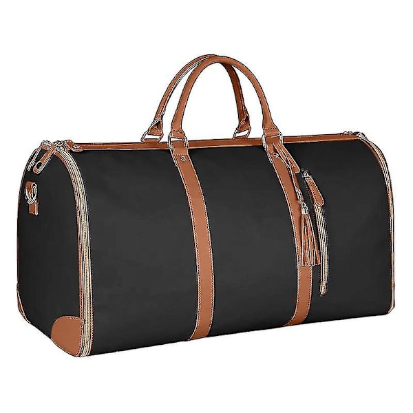 Rejsetaske til Tøj, Stor PU Læder Duffel Bag til Kvinder, Vandtæt Beklædningspose XC Black