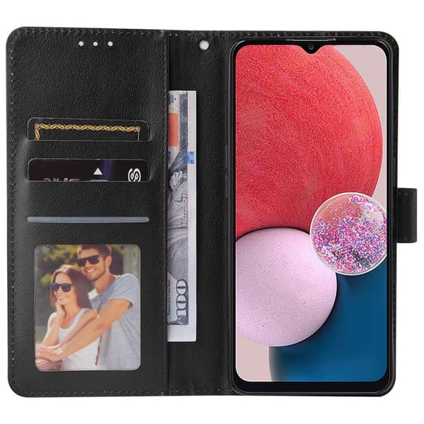 Kompatibel med Samsung Kompatibel med Galaxy A04s / A13 4G/5G Etui Solid Læder Sort 80