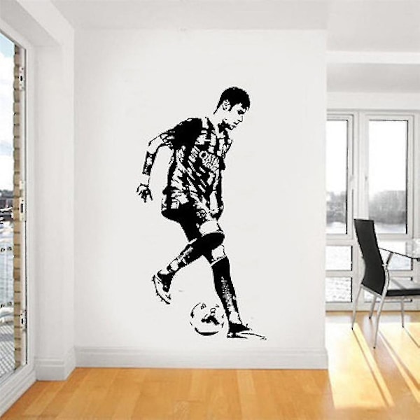 Fotbollsstjärnan Neymar Athlete Karaktär Affisch Dekorativa Väggdekaler 57x109cm