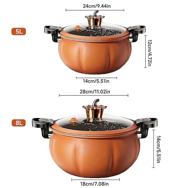 Mikro Trykk Suppegryte, Multifunksjonell Gresskar Mikro Trykkoker, Suppegryte Gasskomfyr Universal For Hjem, Leilighet, Kjøkken Green - 5L