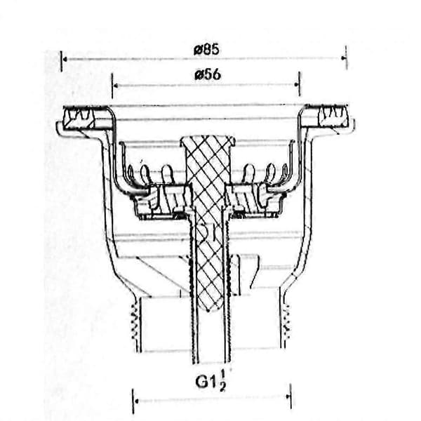 85mm Krom Belfast Diskbänkskorg Sil - Passar 60mm Hål