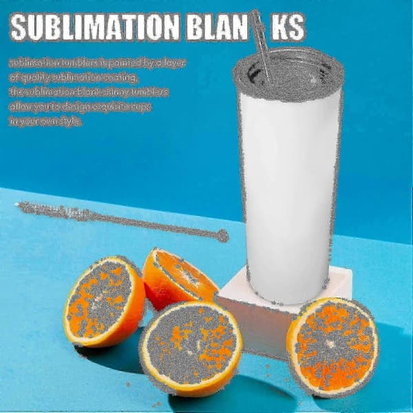 20 slanke, lige sublimerings-tumblere til rustfrit stål