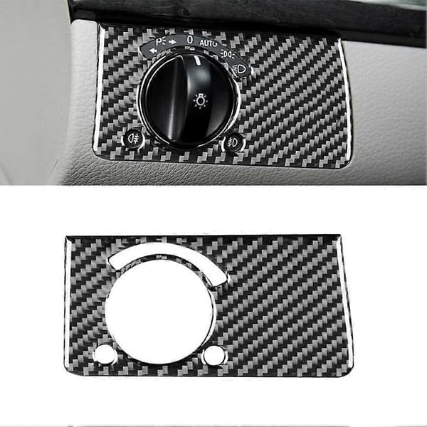 Karbonfiber for E-Klasse W211 2003-2009 Deksel til frontlys-bryterknapp Interiørtilbehør, B Carbon fiber