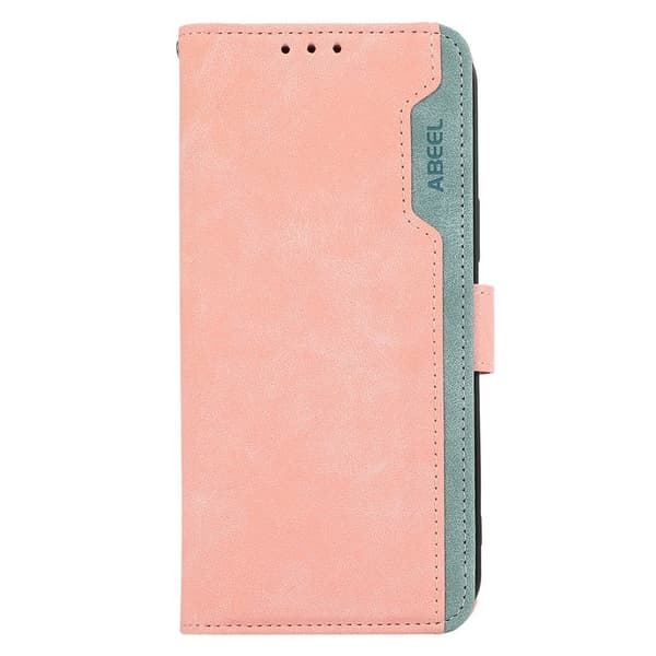 ABEEL iPhone 12 / 12 Pro Pungcover RFID-beskyttelse Kunstlæder - Rosa