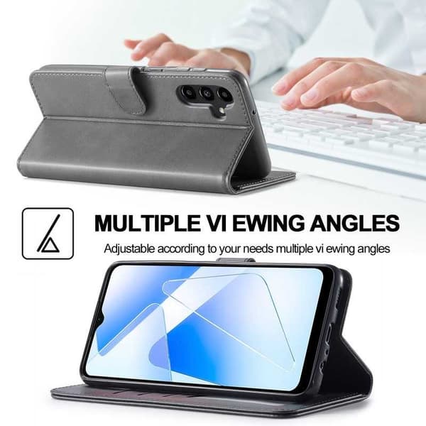 LC.IMEEKE Wallet Case Samsung A15 5G - Grey grå gray