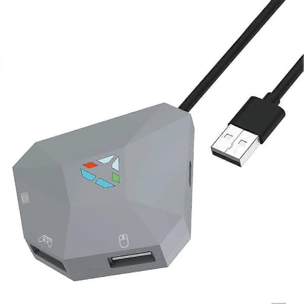 Kablet USB-forbindelse tastatur- og museadapter LED-indikatoromformer til //til /PC/til Switch Grey