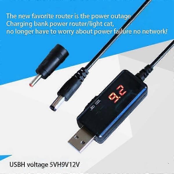 USB Boost Converter DC 5V til 9V 12V Step Up Converter Strømforstærker Adapterkabel