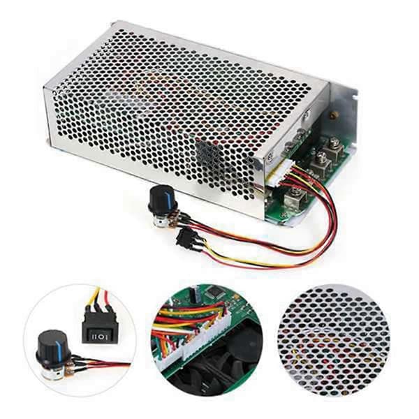DC 10V-50V 5000W 200A DC Motor Justerbar Hastighedsregulator Silver