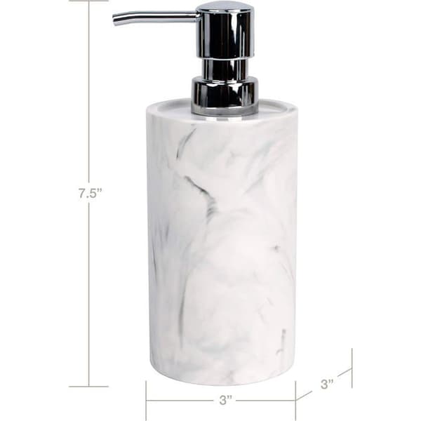Label hvid marmor sæbedispenser