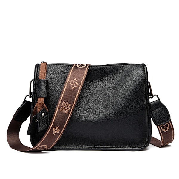 Äkta Läder Dam Tote Väska Lyx Mjukt Nappa Dam Axelremsväska Crossbody Väskor 2024 Mode Kvinnlig Messenger Sac Black 27 10 20