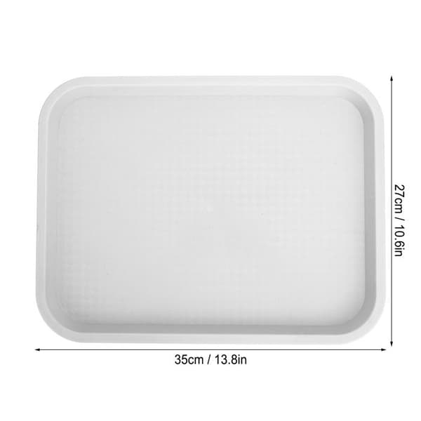 Rektangulär snabbmatsbricka, halkfri serveringsbricka för Label-restauranger