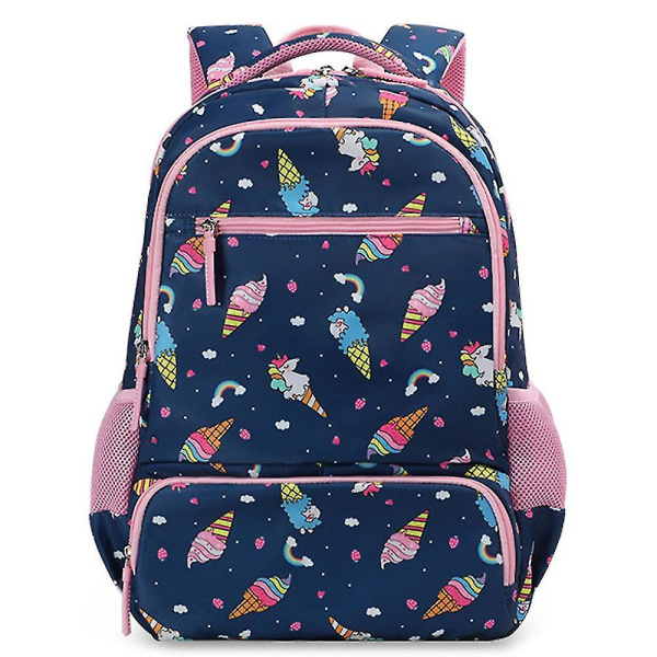 Unicorn Girl Schoolbag Student Ryggsäck Lätt vattentät Skolväska med stor kapacitet